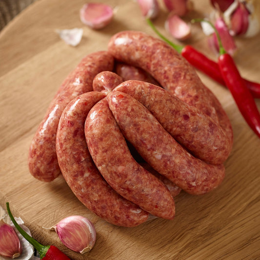 Wild Boar, Chilli & Garlic Sausage 400g